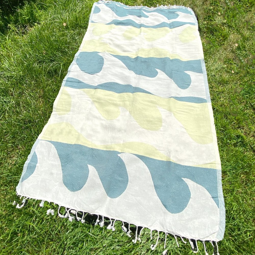 100% Organic cotton Peshtemal, Double-sided Beach -Spa towel picnic blanket